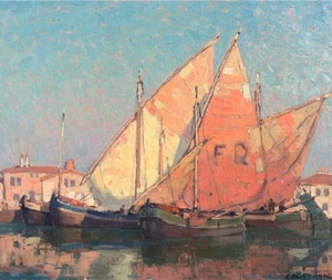 Edgar Payne 'Italian Fishing Boats'