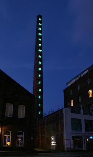 Installation of Fibonacci numbers by Mario Merz at the Centre for International Light Art in Unna