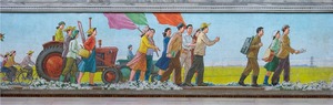 Pyongyang  Mosaic in Metro Station