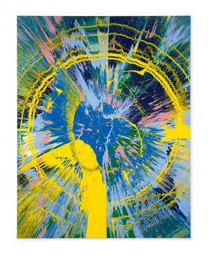 Beautiful ray of sunshine on a rainy day painting