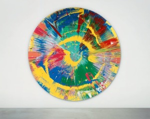Beautiful mis-shapen purity clashing excitedly outwards painting