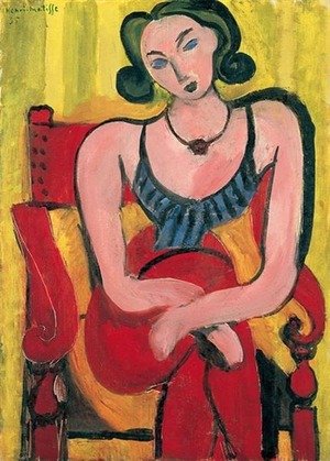 Woman with Blue Bodice