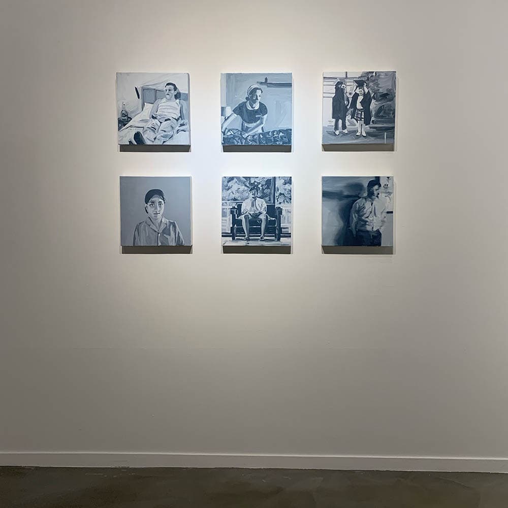 누운 남자 / 호텔 클리너 / 졸업식 / 무제 / 수영장에서 / 서있는남자 · 캔버스에 유채 · Oil on canvas