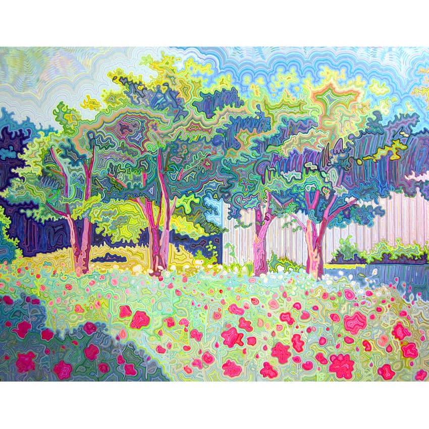 Four Trees · 캔버스에 아크릴 · 91x116.8cm · 2016 · Acrylic on canvas