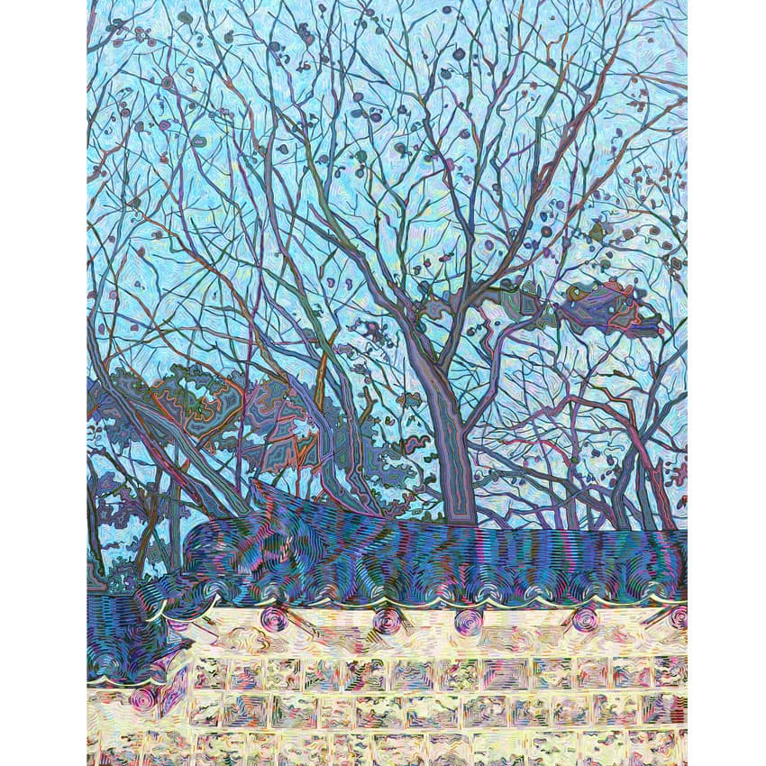Narrative of a stone wall · Acrylic on canvas · 116.8x91cm · 2018-2019 · Narrative of a stone wall · Acrylic on canvas