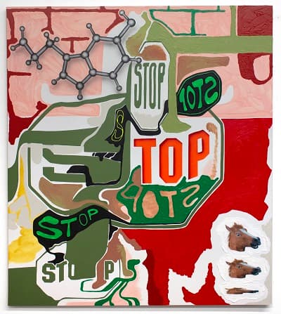 Stop Horsin · Acrylic on Canvas · 121.9 x 106.7 cm · 2018