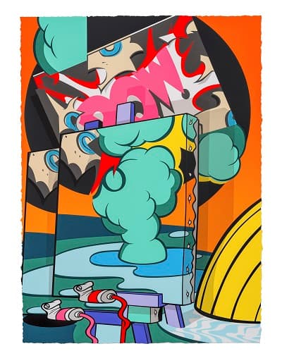 Drown · PRINT 20 Color _ Hand-Pulled Screen Print on 160 lb Mohawk Superfine Ultrawhite Paper · 55.88 cm x 76.2 cm · 2016 · Drown · PRINT 20 Color _ Hand-Pulled Screen Print on 160 lb Mohawk Superfine Ultrawhite Paper