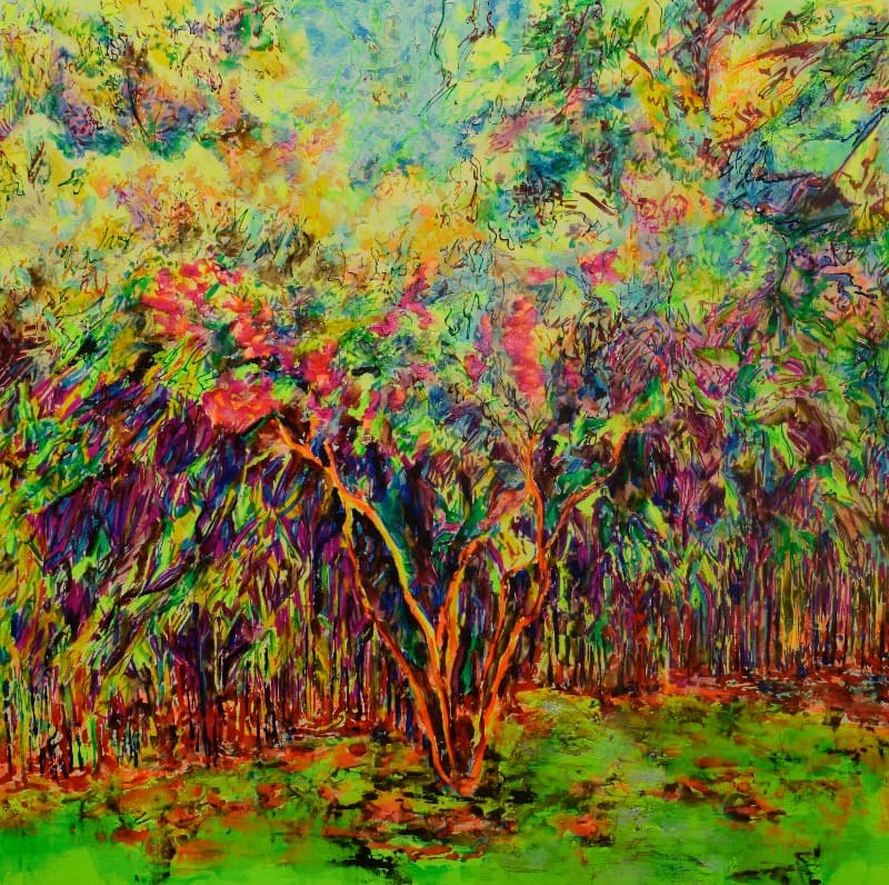 뒷길 · mix media on canvas · 130.3x130.3 · 2017