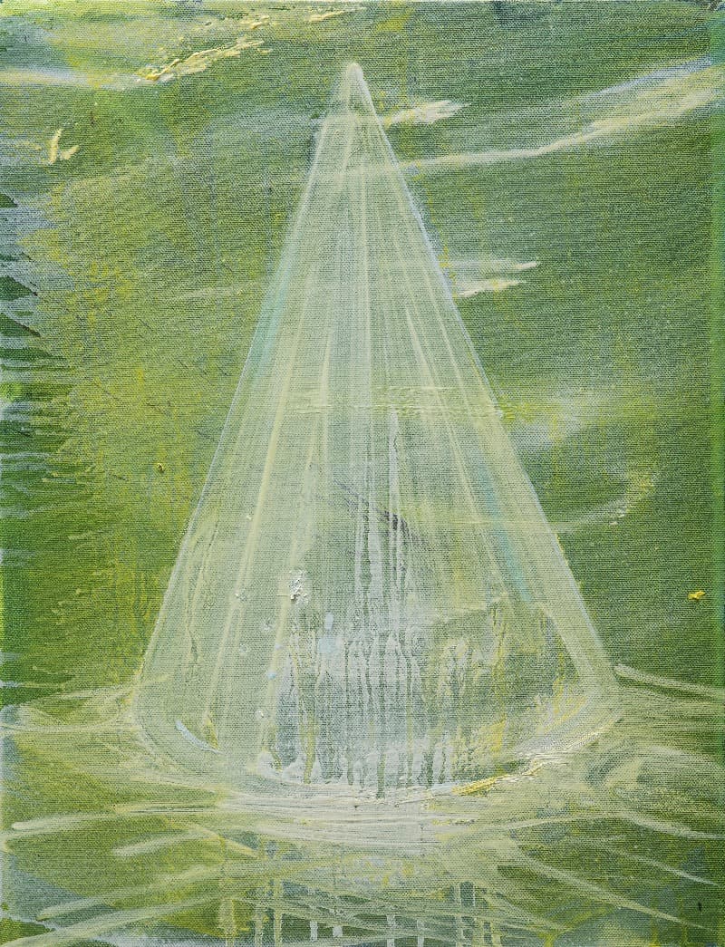 세모꽃#3 · oil on canvas · 40.9x31.8cm · 2017