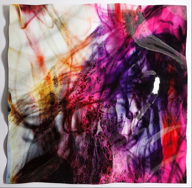 Visual Poetry Sculpture · Mixed media on stainless steel · 90*90 · 2017