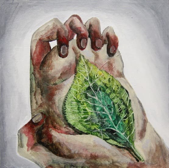 마음 · 종이 위에 아크릴 · 15×15cm · 2016