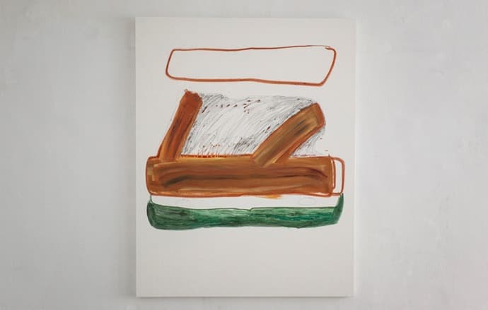 Untitled · oil. oil pastel. pencil on canvas · 145 x 112cm · 2018
