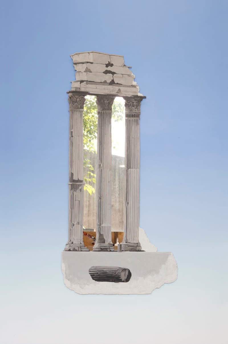 한만영 - Reproduction of time-Explorer · 판넬에 혼합재료.  거울 · 220 x 145.5 x 4.2 cm · 2017