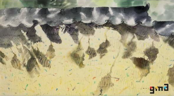 김효삼 - 남도의 가을 · 종이 위에 수채 · 90x162cm · 2012