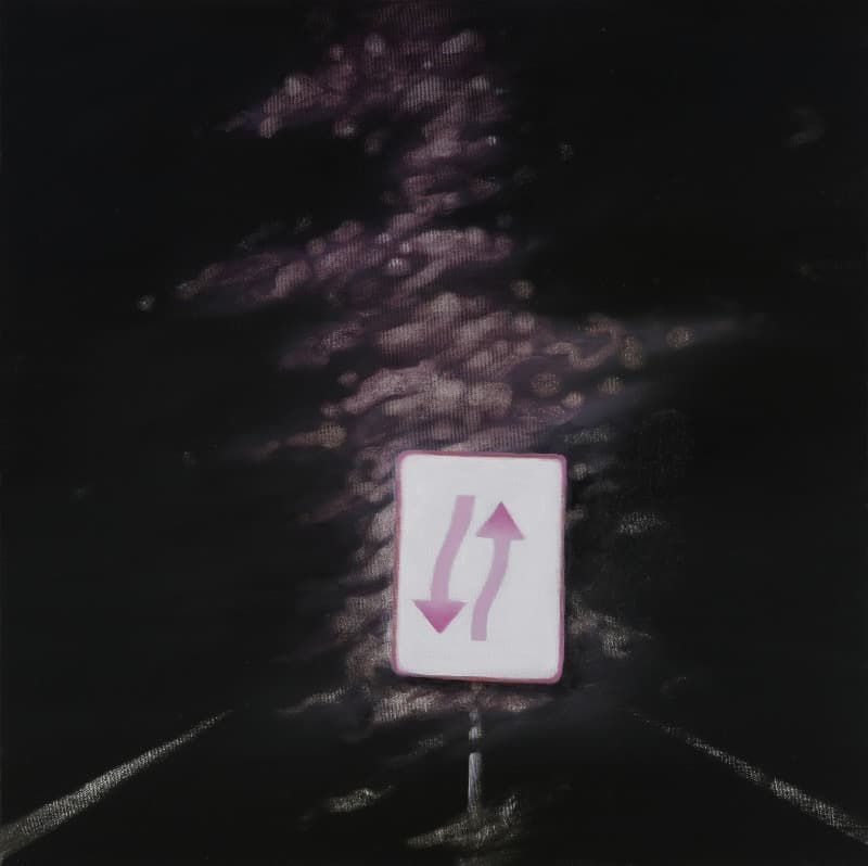 귀를 보고 하는 말_몇 분 안에 · oil on canvas · 50x50cm · 2018