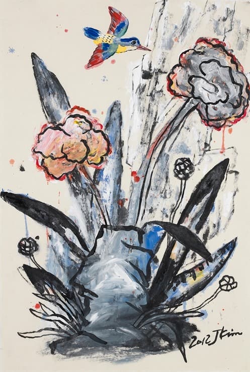 Natural Being(꽃세상原本自然圖)12-4 · 장지위에 수묵채색 · 94x63cm · 2012