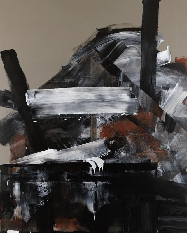 Uncertain Emptiness 17004 · Acrylic on canvas · 227 x 182 cm · 2017