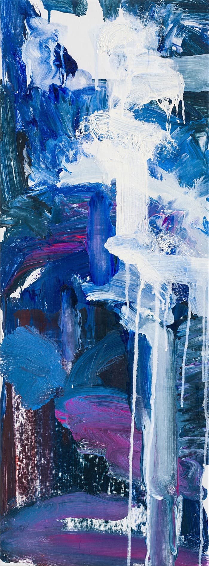 폭포 2 · 캔버스 위의 아크릴 · 33x90cm · 2017