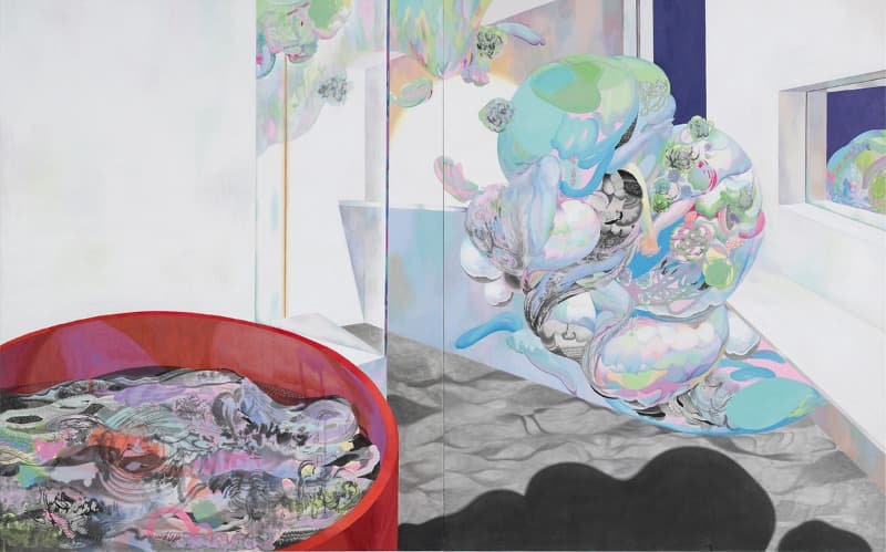 기분 · 장지에 먹과 채색 · 160x264cm · 2016