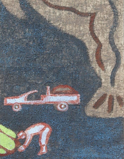 아버지의 등 · 혼합재료/안료 · 33x45cm · 2006