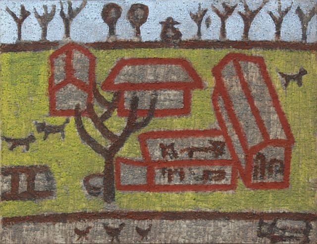 우리 집은 동물원 · 혼합재료/안료 · 41x32cm · 2006