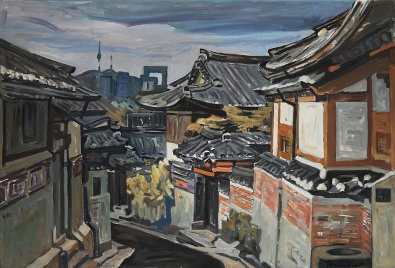 Bukchon Hanok Village · oil on canvas · 70x100cm · 2016