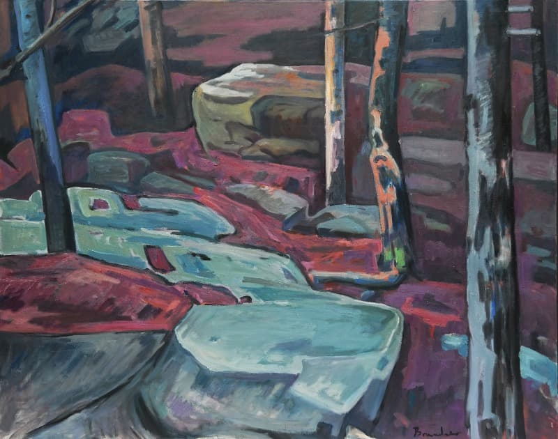 Rocks in the forest · oil on canvas · 110x135cm · 2016
