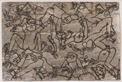 이중섭 - 제목미상 · 은지에 새김 · 17 x 12cm · 1950년대