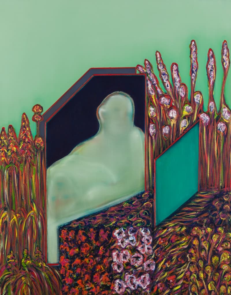 꽃밭 속의 뷰어 · oil on canvas · 190x150cm · 2015 · viewer in the garden · oil on canvas
