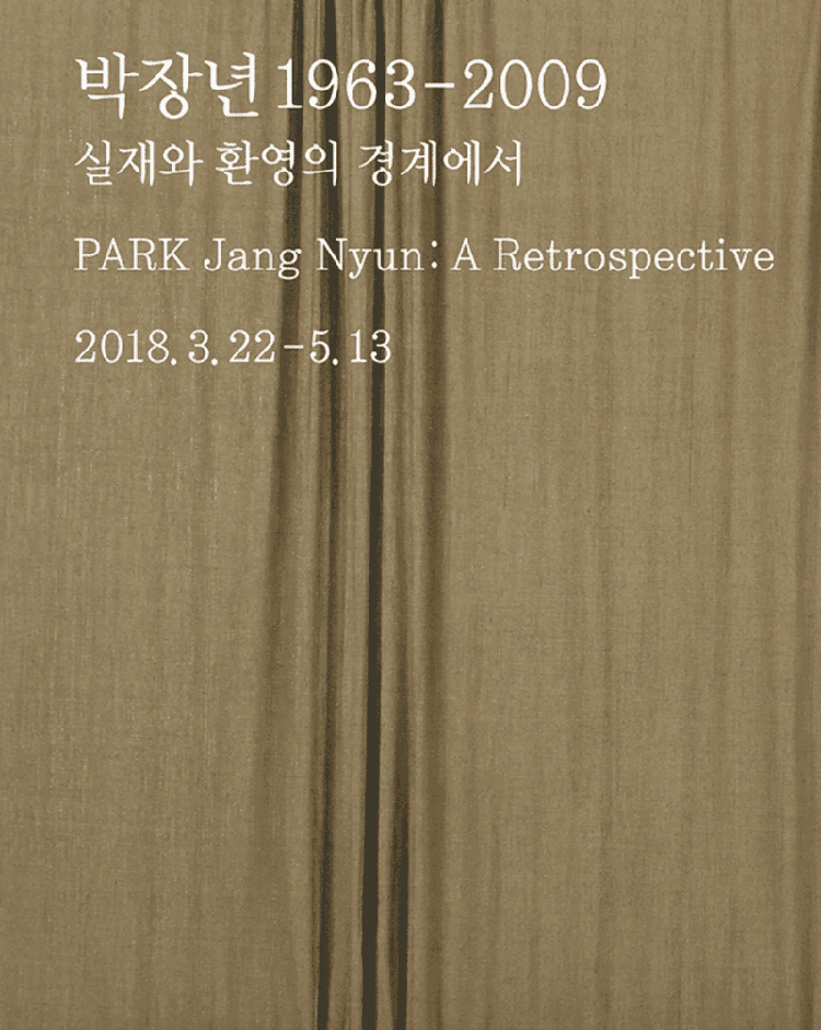 박장년 1963-2009 ‹실재와 환영의 경계에서› 포스터