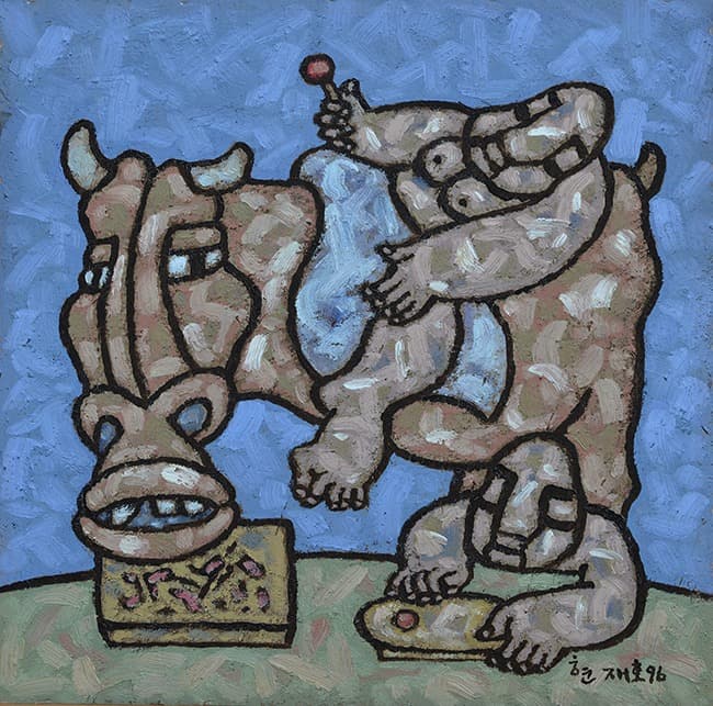 무제 · 하드보드 위에 유채 · 31.8 x 31.8 cm · 1996 · Untitled · Oil on hard board