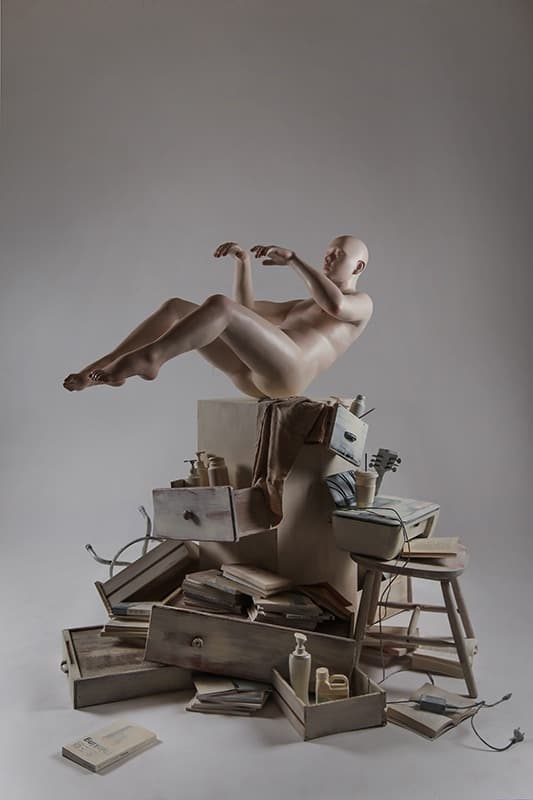 류예준 - 부유하는 섬 · 혼합 매체 · 140 x 140 x 165 cm · 2017 · mixed media