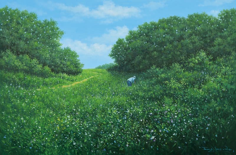 시선이 머무는 곳에... · 캔버스에 유채 · 90.9 x 60.6 cm · 2018 · Oil on canvas