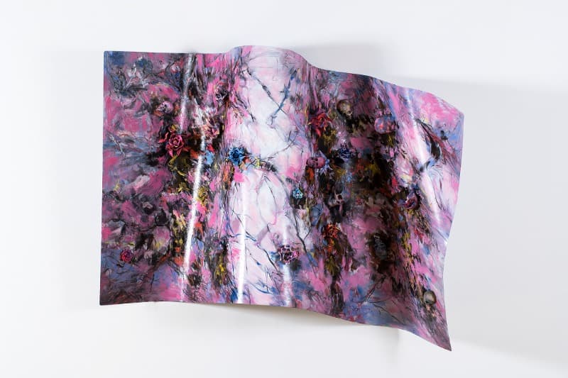 정원1 · 철판. 3d프린트. 유화. 아크릴물감 · 174 x 122 cm · 2018 · Garden1