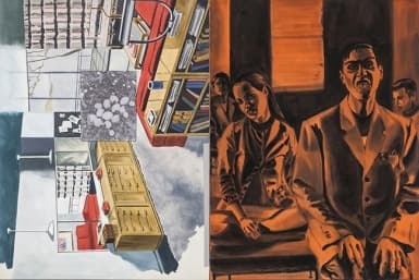 데이비르 살르 충만한 음악 · 캔버스에 유화. 아크릴 · 366x244cm · 1995