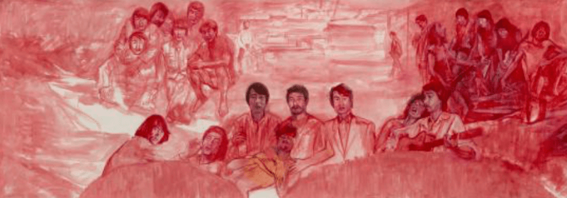 두개의 무덤과 스무개의 나 · Oil on canvas · 142x360cm · 1999