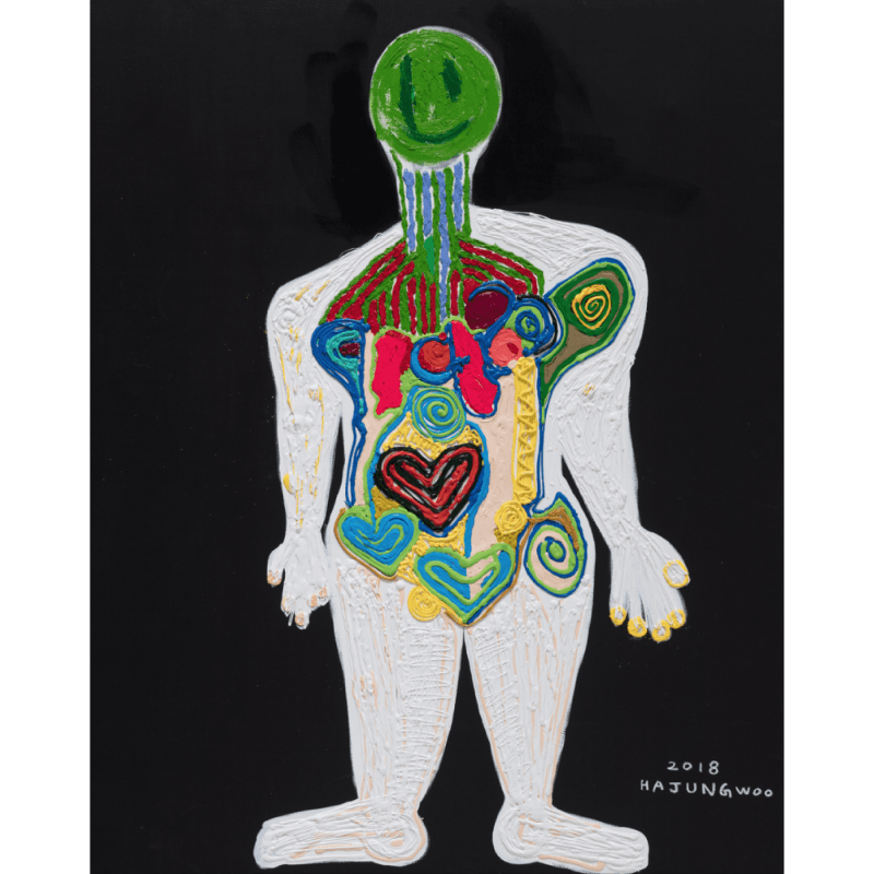 Work · oil on canvas · 162 x 130 cm · 2018