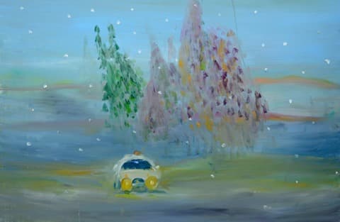 기다리는 자동차 · Oil on Canvas · 97.0x145.5cm · 2018