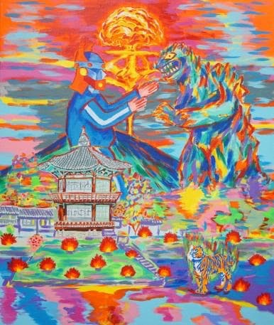 uclear bomb · acrylic on canvas · 72.7 X 60.6cm · 2018 · uclear bomb · acrylic on canvas
