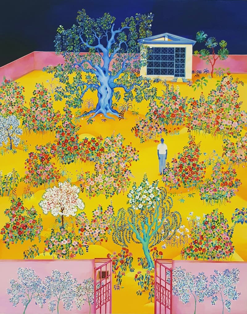 The garden where they were · Acrylic on canvas · 91x73x3cm · 2017