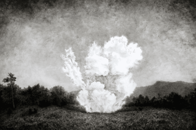 물 위의 연기 (Smoke on the water) · 캔버스에 유채 · 80.3×116.8cm · 2017
