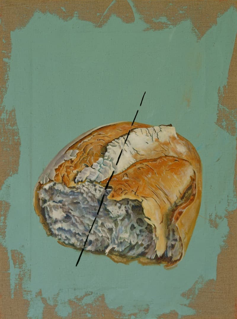 적형 차원에서의 공백의 구조 · 린넨에 유화 · 30x40cm · 2018 · The structure of void in the dimension of Accumulation of form · oil on linen