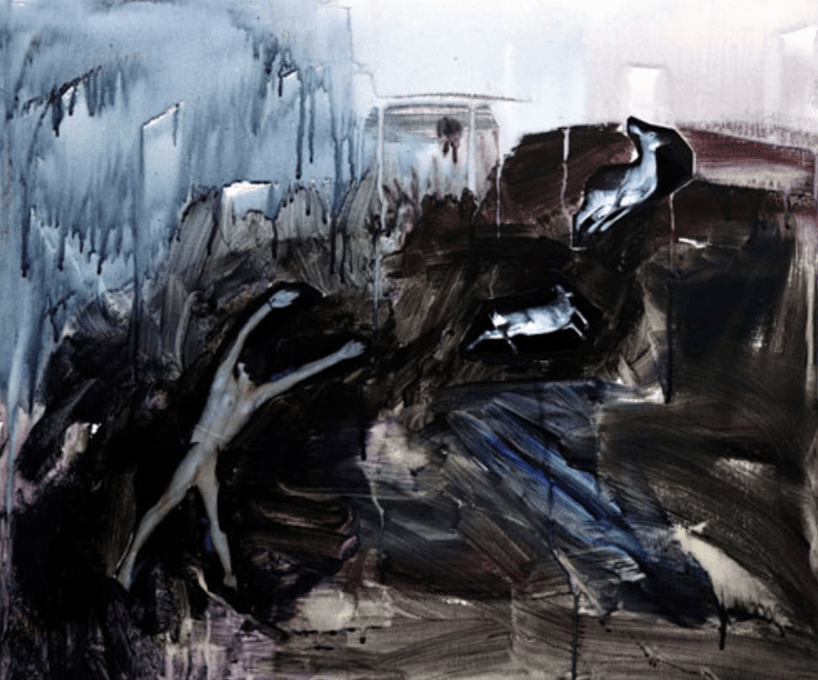 무방비상태_3 · 캔버스에 콜라주 · 45×53cm · 2018