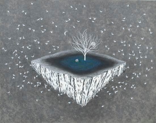 가끔은 끝도없이 적막해졌다 · 한지에 먹. 콩테 · 100x78cm · 2017