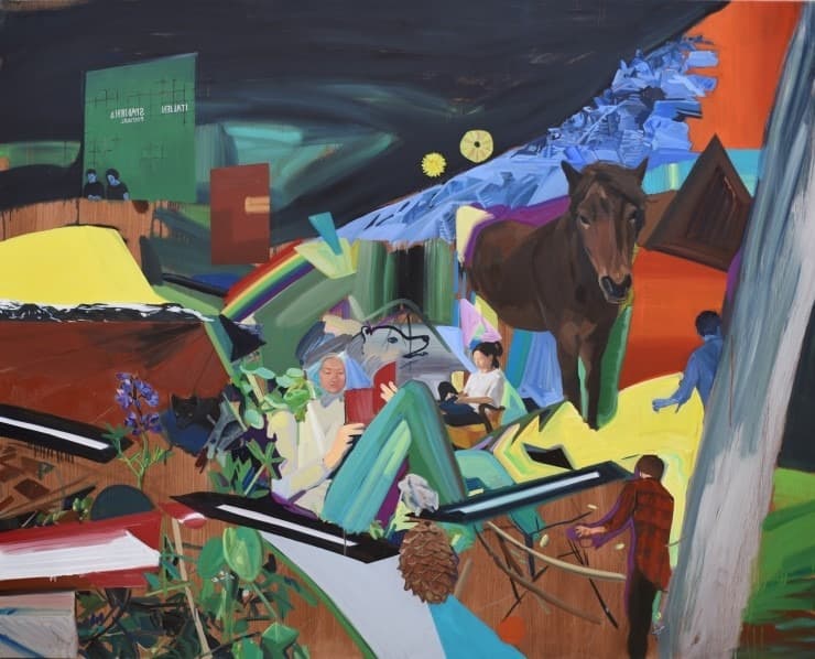 행으로부터 · oil on canvas · 130x162cm · 2018