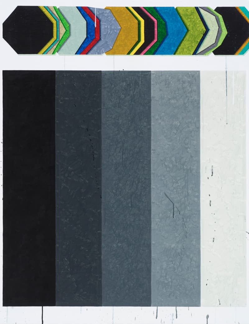 Gray Moves 1 · watercolor on canvas · 145.5x112cm · 2018