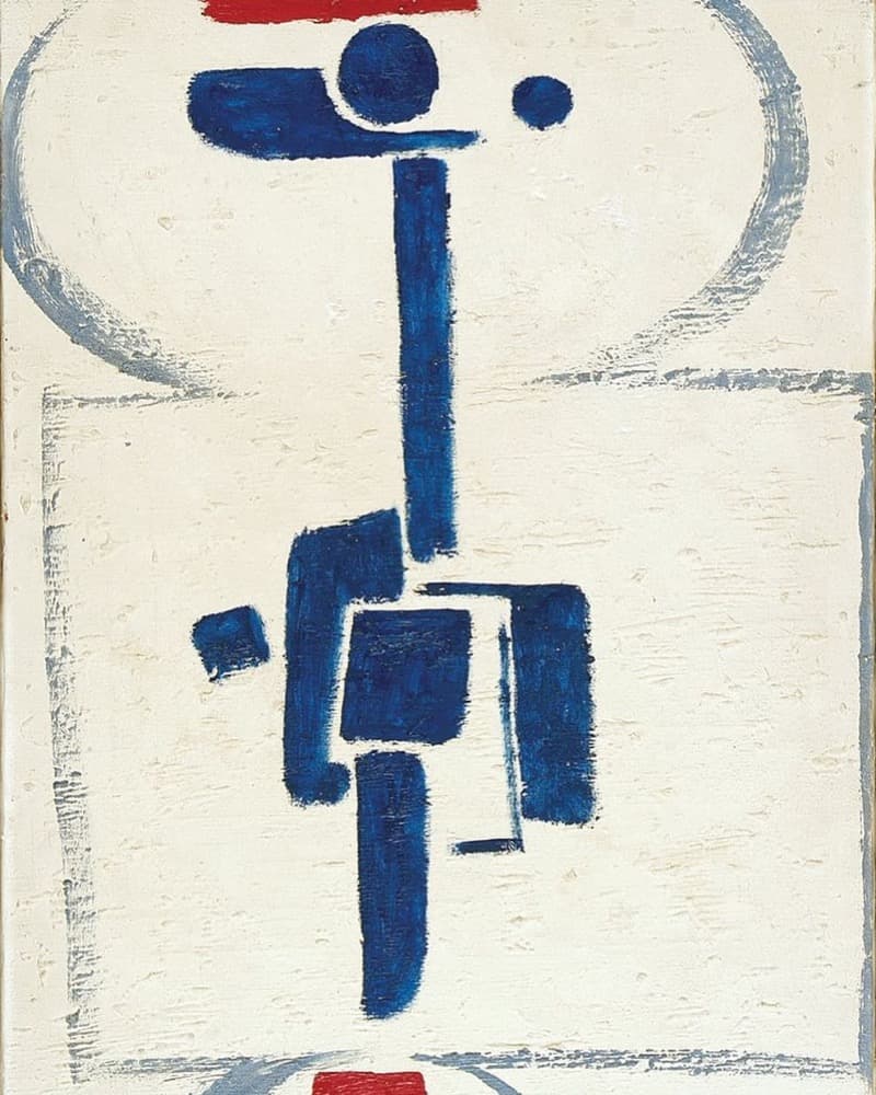 Bild vom 9. · oil on canvas · 65 x 50 cm verso on the top canvas frame-side in blue oil crayon · 1966