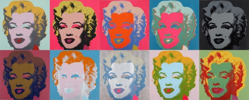 마릴린 먼로 · silkscreen · 91x91cm(each) · 1967 · Marilyn Monroe · silkscreen