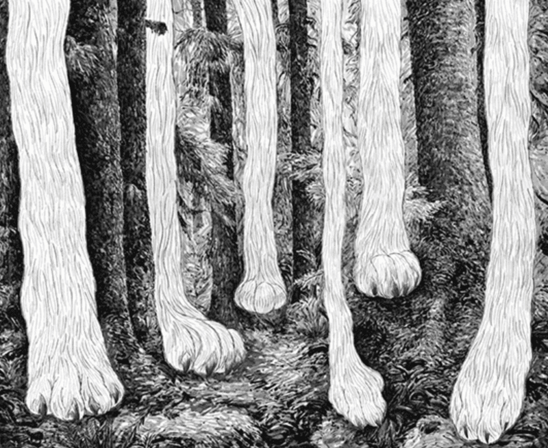 이재호 - 내리다 · 장지에 아크릴 · 60.6 x 72.7cm