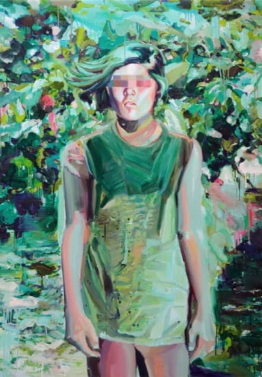 그린 휴먼 Green human being · 캔버스에 유채 · 162×112cm · 2018